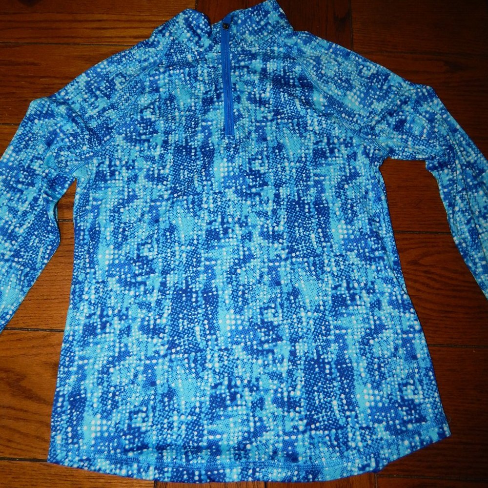 Girls Mambo Australia Quarter Zip Pullover Shirt - top ~~ Size XL (16) ~ Blue